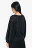Ulla Johnson Black Eyelet Long Sleeve Top Size 0