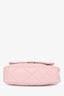 Pre-Loved Chanel™ 2021 Light Pink Lambskin Leather Large 19 Chain Bag