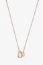 Qeelin 18K Rose Gold Double Petite Wulu Necklace with Diamonds