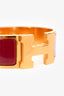 Hermès Dark Purple Enamel/Gold Toned Metal Clic Clac Bracelet