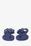 Hermès Cobalt Blue Rubber Chain 'Island' Sandals Size 36