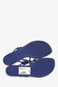 Hermès Cobalt Blue Rubber Chain 'Island' Sandals Size 36