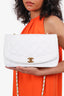 Pre-Loved Chanel™ 1994-96 White Lambskin Medium Diana Shoulder Bag (Refurbished)