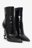 Saint Laurent Black Patent Leather Opyum Boots Size 37