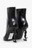 Saint Laurent Black Patent Leather Opyum Boots Size 37