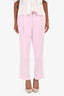 Bottega Veneta Pink Pleated Wide Leg Pants Size 40