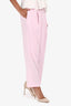Bottega Veneta Pink Pleated Wide Leg Pants Size 40