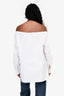 Jil Sander Navy White Ruffled Collar Blouse Size 34