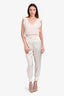 3.1 Phillip Lim White Crepe Satin Joggers Size 2