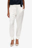 3.1 Phillip Lim White Crepe Satin Joggers Size 2