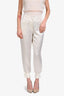 3.1 Phillip Lim White Crepe Satin Joggers Size 2