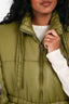 Ganni Green Bow Detail Puffer Vest Size S/M
