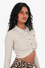 Jonathan Simkhai Beige Ribbed Knit Top Size XS