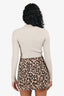 Jonathan Simkhai Beige Ribbed Knit Top Size XS