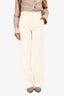 Jonathan Simkhai Cream Lace Corseted Wide Leg Pants Size 0