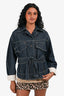Vince Blue Denim Belted Jacket Size XS
