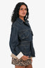Vince Blue Denim Belted Jacket Size XS