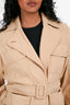 Vince Brown Linen Belted Coat Size XS