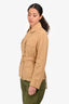 Vince Brown Linen Belted Coat Size XS