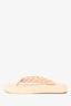 Vince Tan Braided Thong Platform Flip Flops Size 37