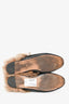Gucci Black Leather Fur Princeton Slip-On Loafers Size 38.5