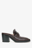 Bottega Veneta Brown Crocodile Leather Mules Size 36