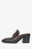 Bottega Veneta Brown Crocodile Leather Mules Size 36
