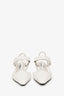 Prada White Velcro T-Strap Heels Size 37