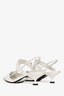 Prada White Velcro T-Strap Heels Size 37