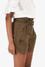 3.1 Phillip Lim Army Green Belted Shorts Size 0