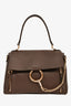 Chloe Brown Leather 'Faye' Shoulder Bag with Strap
