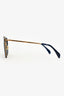 Celine Blue/Gold Acrylic Round Sunglasses
