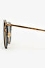 Celine Blue/Gold Acrylic Round Sunglasses