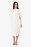3.1 Phillip Lim White Cotton Button Up Midi Dress Size 0