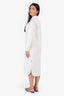 3.1 Phillip Lim White Cotton Button Up Midi Dress Size 0