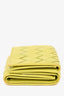 Bottega Veneta Yellow Leather Intrecciato Trifold Wallet