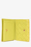 Bottega Veneta Yellow Leather Intrecciato Trifold Wallet