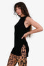 St. Agni Black Knit Long Slit Tank Top Size S