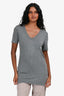 T by: Alexander Wang Heather Grey Scoop Neck Pocket T-Short Size XS