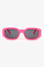 Versace Hot Pink Frame Medusa Head Rectangle Sunglasses