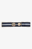 Gucci Blue Striped Elastic Band GG Buckle Belt