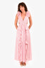 Anne Louise Boutique Pink 'Cassini' Floral Belted Cutout Maxi Dress Size 8