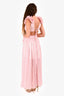Anne Louise Boutique Pink 'Cassini' Floral Belted Cutout Maxi Dress Size 8