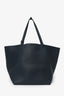 The Row Dark Grey Leather XL Park Tote Bag With Pouch