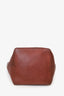 The Row Brown Saddle Leather Park Three Tote Bag With Pouch