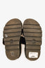 Louis Vuitton Black Fur Monogram Slides Size 38