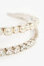 Miu Miu Crystal Double Pearl Headband