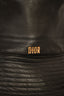 Christian Dior Black Lambskin Leather Fishnet Bucket Hat Size 58