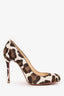 Christian Louboutin Leopard Print Calf Hair Fifi Pumps Size 35.5
