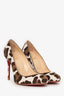 Christian Louboutin Leopard Print Calf Hair Fifi Pumps Size 35.5